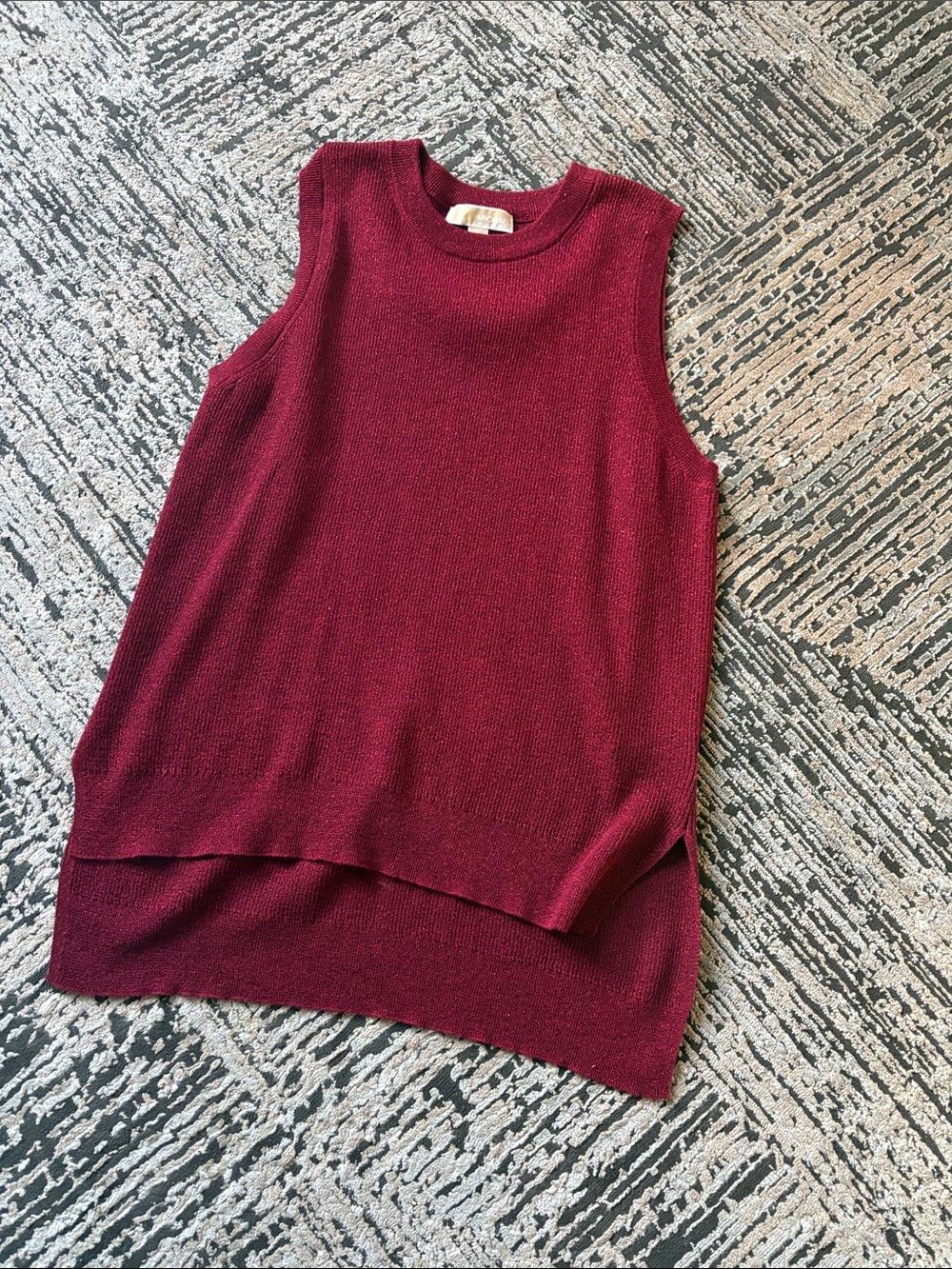 Michael Kors Sleeveless Knit Tank - Wine
